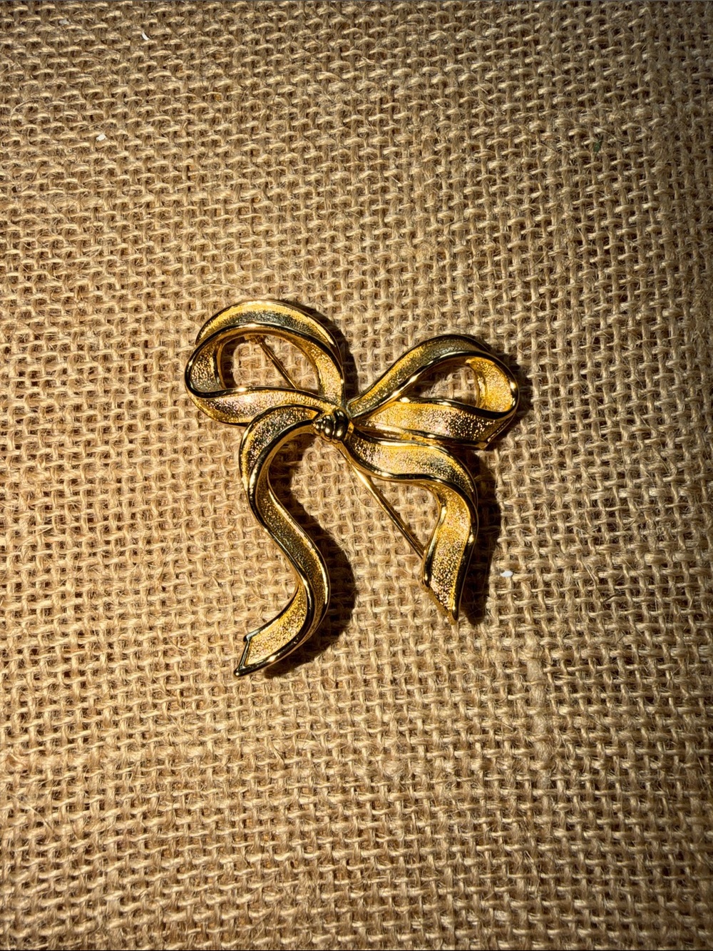 Vintage Designer Christian Dior Wavy Knot Bow Brooch